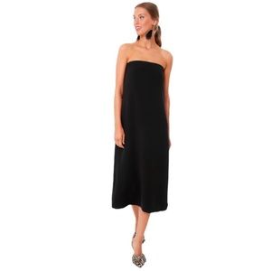 NWT Tuckernuck Black Strapless Noir Crepe Marin Dress Size M Medium